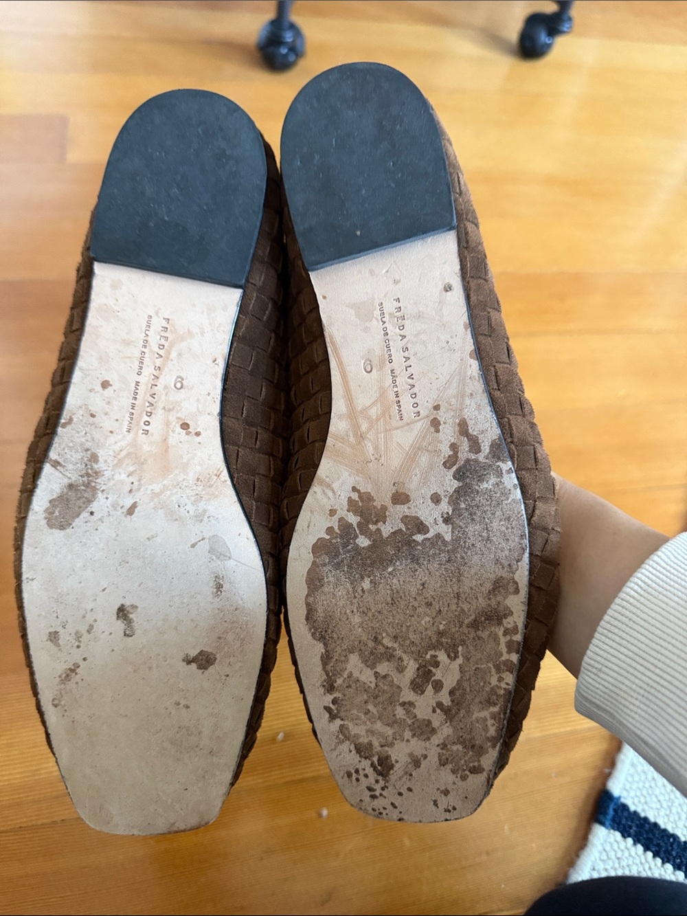Freda Salvador - Jada Square Toe Ballet Flats- size 9, Brown Suede - Picture 5 of 6